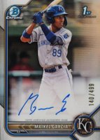 2022 Bowman Chrome Prospect Autographs #CPAMG Maikel Garcia Refractor Baseball Card