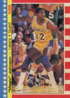 1987 Fleer Sticker #1 Magic Johnson Basketball Card