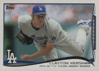 2014 Topps Mini #604 Clayton Kershaw Baseball Card
