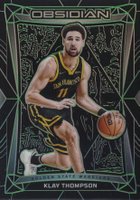 2023 Panini Obsidian #148 Klay Thompson Electric Etch Green Basketball Card