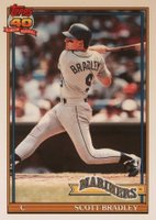 1991 Topps Tiffany #38 Scott Bradley Baseball Card