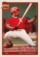 1991 Topps Tiffany #63 Milt Thompson Baseball Card