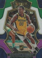 2022 Panini Select #182 Bennedict Mathurin Green/White/Purple Basketball Card