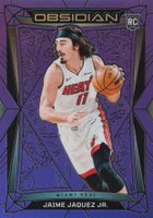 2023 Panini Obsidian #28 Jaime Jaquez Jr. Electric Etch Purple Flood Basketball Card