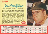 1962 Post Cereal #144 Joe Amalfitano Baseball Card