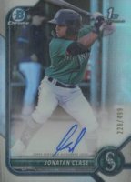 2022 Bowman Chrome Prospect Autographs #CPAJCL Jonatan Clase Refractor Baseball Card