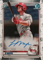 2020 Bowman Chrome Prospect Autographs #CPALOH Logan O'Hoppe Baseball Card