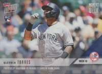 2018 Topps Now Moment of the Week #MOW10 Gleyber Torres Baseball Card