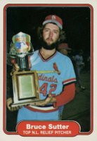 1982 Fleer #631 Bruce Sutter Baseball Card
