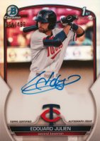 2023 Bowman Chrome Prospect Autographs #CPAEJ Edouard Julien Refractor Baseball Card