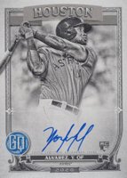 2020 Topps Gypsy Queen Autograph #YA Yordan Alvarez Black & White Baseball Card