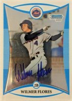 2008 Bowman Chrome Draft #111 Wilmer Flores Autograph Baseball Card