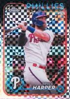 2024 Topps Chrome #62 Bryce Harper X-Fractor Baseball Card