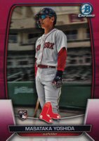 2023 Bowman Chrome #75 Masataka Yoshida Fuchsia Baseball Card