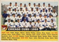 1956 Topps #11d Chicago Cubs Team 1955 Date Baseball Card