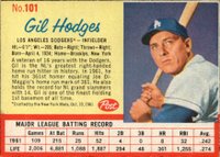 1962 Post Cereal #101 Gil Hodges Baseball Card