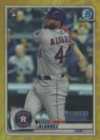 2020 Bowman Chrome #25 Yordan Alvarez Gold Refractor Baseball Card