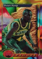 1993 Finest #136 Shawn Kemp Refractor-Card # Error Basketball Card