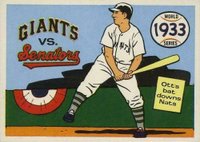 1970 Fleer World Series #30 1933 Giants vs. Senators Baseball Card