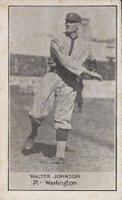 1921 National Caramel # Walter Johnson Baseball Card