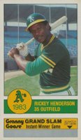 1983 Granny Goose Potato Chips A's #35 Rickey Henderson With Coupon Baseball Card