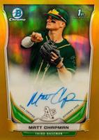 2014 Bowman Chrome Draft Pick Autograph #MCH Matt Chapman Gold Refractor Baseball Card