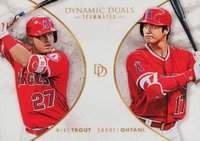 2018 Topps on Demand Dynamic Duals Teammates #T1 Mike Trout/Shohei Ohtani Baseball Card