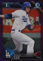 2016 Bowman Draft  #BDC67 Gavin Lux Chrome-Purple Refractor Baseball Card