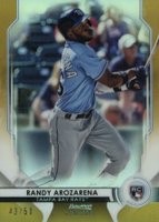 2020 Bowman Sterling #BSR71 Randy Arozarena Gold Refractor Baseball Card