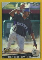 2009 Topps Chrome #173 Dexter Fowler Gold Refractor Baseball Card