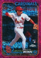 2024 Topps Chrome #189 Masyn Winn Magenta Speckle Refractor Baseball Card
