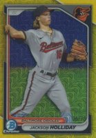 2024 Bowman Mega Box Chrome Prospects #47 Jackson Holliday Yellow Refractor Baseball Card