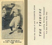 1916 Altoona Tribune #187 Carl Weilman Baseball Card