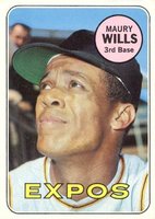 1969 Topps #45 Maury Wills Baseball Card