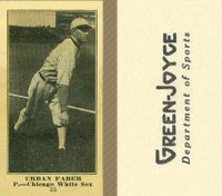 1916 Green-Joyce #55 Urban Faber Baseball Card