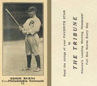 1916 Altoona Tribune #18 Eddie Burns Baseball Card