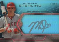 2013 Bowman Sterling Blue Sapphire Signings #BSSMT Mike Trout Baseball Card