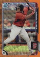 2015 Bowman Chrome Prospects #BCP34 Rafael Devers Orange Wave Refractor Baseball Card