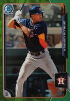 2015 Bowman Chrome Prospects #BCP41 Carlos Correa Green Refractor Baseball Card