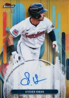 2025 Topps Finest Finest Autographs #SK Steven Kwan Gold Refractor Baseball Card