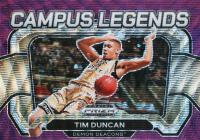 2024 Panini Prizm Draft Picks Campus Legends #1 Tim Duncan Purple Wave Basketball Card