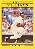1991 Fleer Update #U-49 Bernie Williams Baseball Card