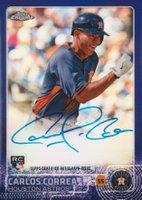 2016 Topps Chrome 2015 Topps Chrome Rookie Autographs #AR-CC Carlos Correa Purple Refractor Baseball Card