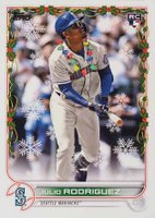 2022 Topps Holiday #HW44 Julio Rodriguez Ssp Baseball Card