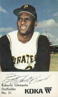 1968 KDKA Pittsburgh Pirates #21 Roberto Clemente Baseball Card