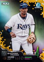 2019 Bowman Scouts' Top 100 Chrome #BTP4 Wander Franco Gold Refractor Baseball Card