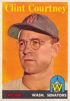 1958 Topps #92y Clint Courtney Yellow Name Baseball Card