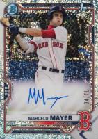 2021 Bowman Draft Chrome Draft Pick Autographs #CDAMM Marcelo Mayer Sparkle Refractor Baseball Card
