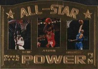 1997 Upper Deck All-Star Power 22K  # Anfernee Hardaway/Michael Jordan/Shawn Kemp Basketball Card