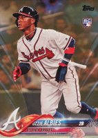 2018 Topps #276 Ozzie Albies White Uniform-Gold Baseball Card